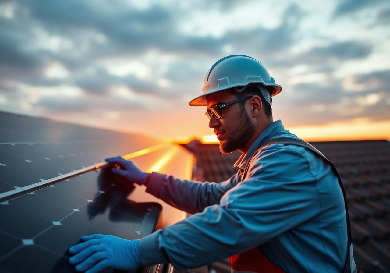 Premium Solar engineers on site